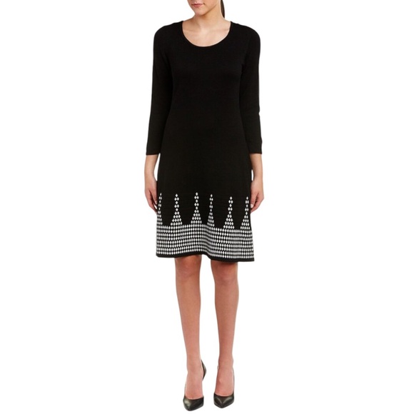 Nine West Dresses & Skirts - ⚜️⚜️Nine West Women's 3/4 SLV Dbl Jacquard Dress W/Detailed Flared Hem⚜️⚜️